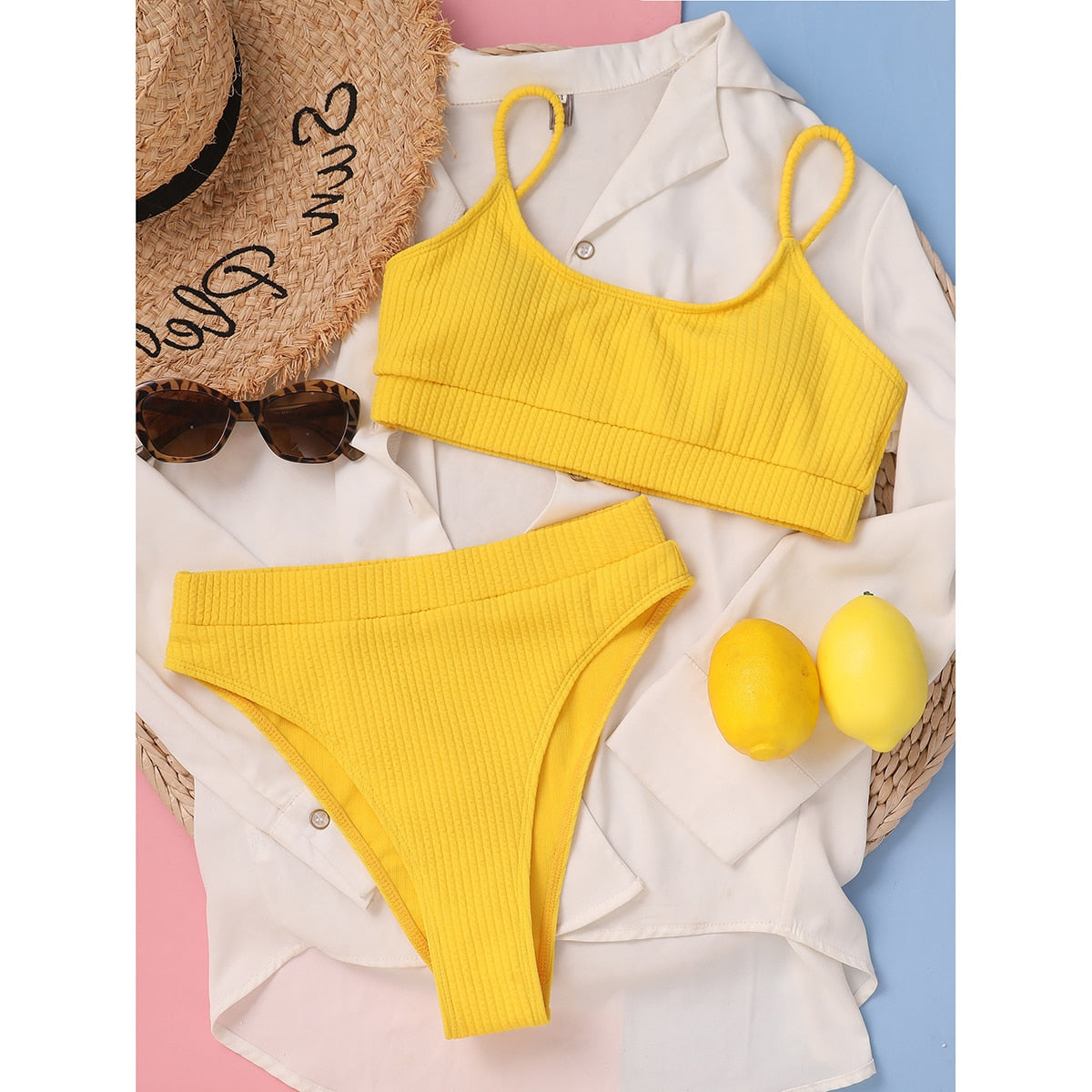 Bikini Sexy Women Swimsuit Solid Swimwear Female Brazilian