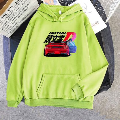 Hoodie Men Harajuku Initial D Streetwears Casual