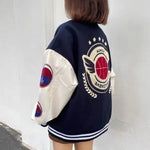 American Retro Letter Embroidery Jacket Inspired Street Hip Hop and Baseball Uniform Women's Exclusive