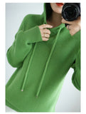 Thick Sweatshirts Hoodies Women Solid Knitted Pullovers