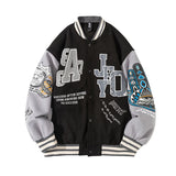 American Retro Y2K Baseball Uniform Jacke Mantel Damen Street Hip-Hop