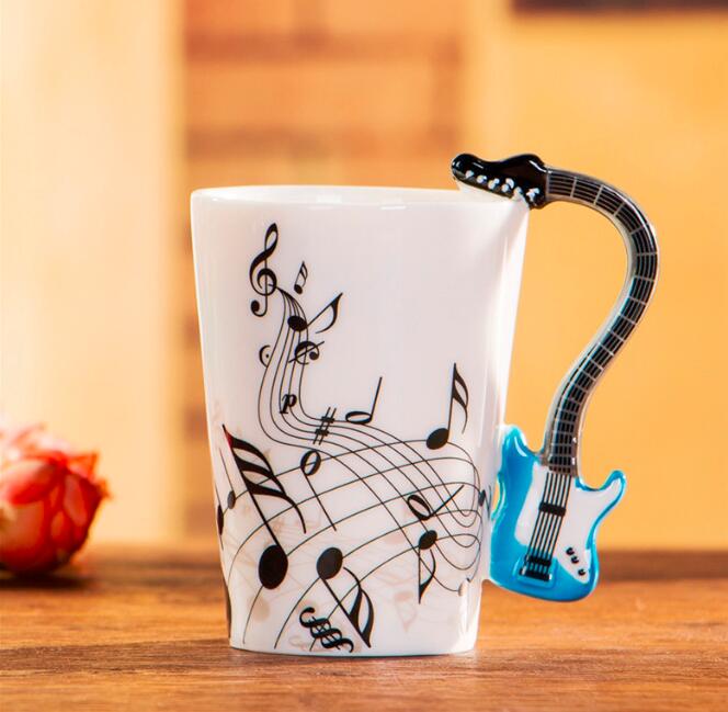 Mug Creative Guitar Violin Style Ceramic