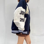 American Retro Letter Embroidery Jacket Inspired Street Hip Hop and Baseball Uniform Women's Exclusive