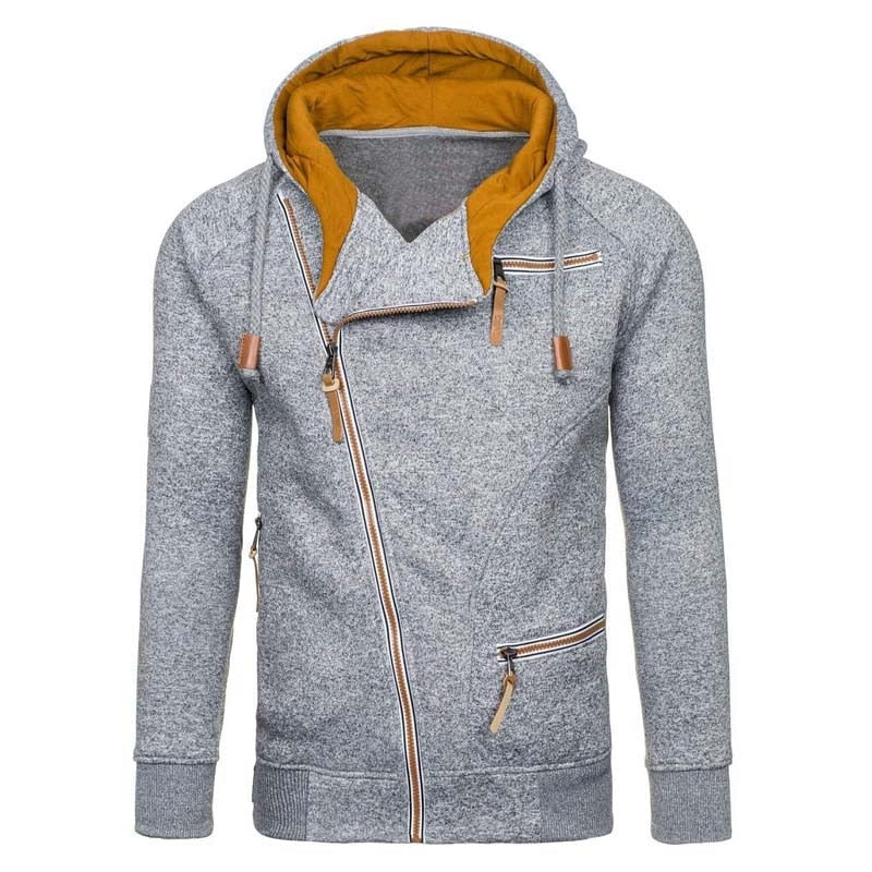 Mens Hoodies Sweatshirts Slim Zipper Hoodie Sweatshirt