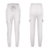 Jogger Damen Cargohose Sport Multi-Pocket Kordelzug Elastische Taille Streetwear Casual