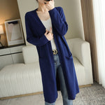 cardigans for Autumn and Winter Casual Long Knitted Cardigan women sweater coat V-Neck Cardigans - xinnzy