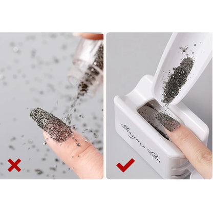 Nails art glitter powder sequins double layer manicure