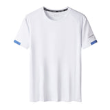 Quick Dry Sport T Shirt Men Short Sleeves Casual White Plus Oversize