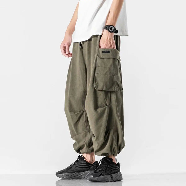 Y2k Baggy Cargo Pants Joggers Ankle-Length Casual Harem Long Trousers