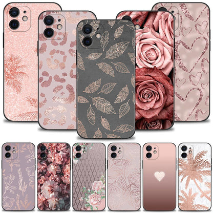 Schöne Rose Bling Bild Silikonhülle für Apple iPhone