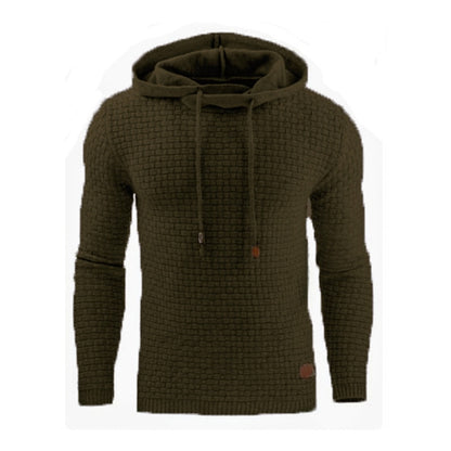 Mens Hoodies Solid Color Hooded Sweatshirt American Style