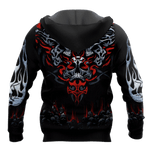 Herbstjacke für Herren mit 3D-Allover-Print und Totenkopf-Design