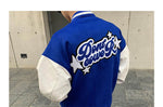 American Letter Towel Print Baseballjacke Herren