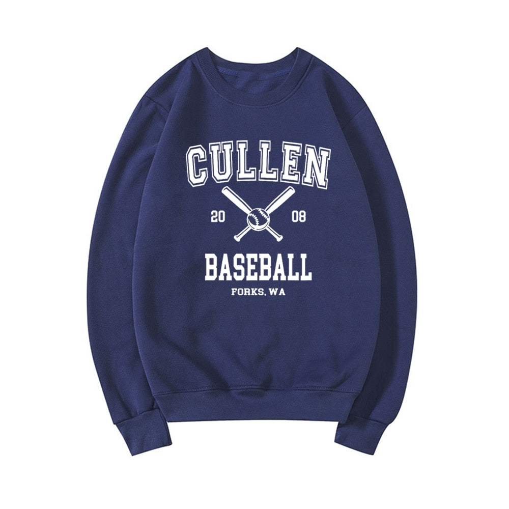 Sweatshirt Pullover Graphic Forks Hoodie Cullen Baseball Rundhalsausschnitt Lässig