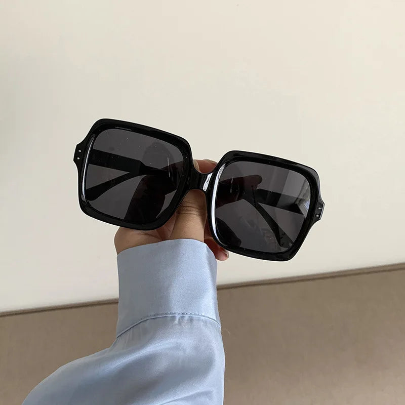 1970s Vintage DISCO Style Square Oversized Translucent Sunglasses