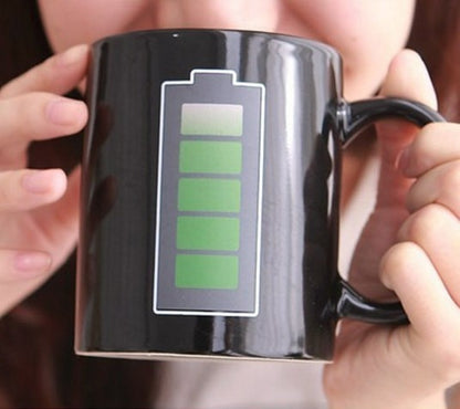 Battery Magic Mug Positive Energy Color Changing Cup Ceramic