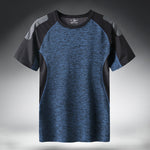 Schnell trocknendes Sport-T-Shirt für Herren, kurze Ärmel, Sommer, lässig, Baumwolle, Plus
