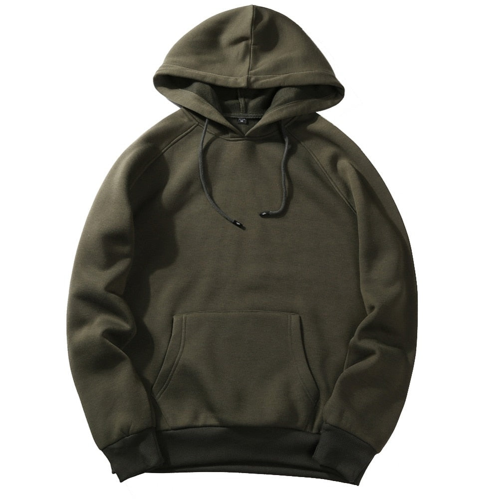 Hoodie Male Size Fleece Hooded Coat Men Hoodies Sweatshirts