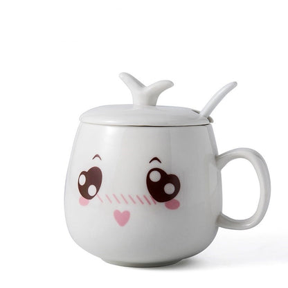Mugs Cute Cartoon Face Expression Water Container Coffee Mugs cute cup