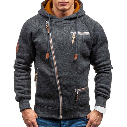 Mens Hoodies Sweatshirts Slim Zipper Hoodie Sweatshirt