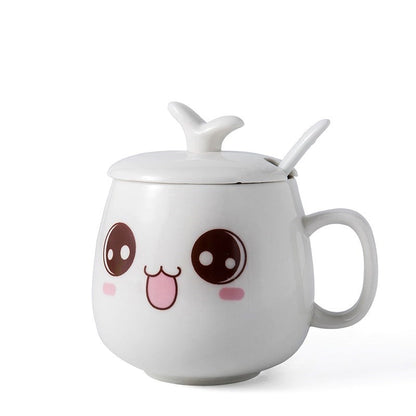 Mugs Cute Cartoon Face Expression Water Container Coffee Mugs cute cup