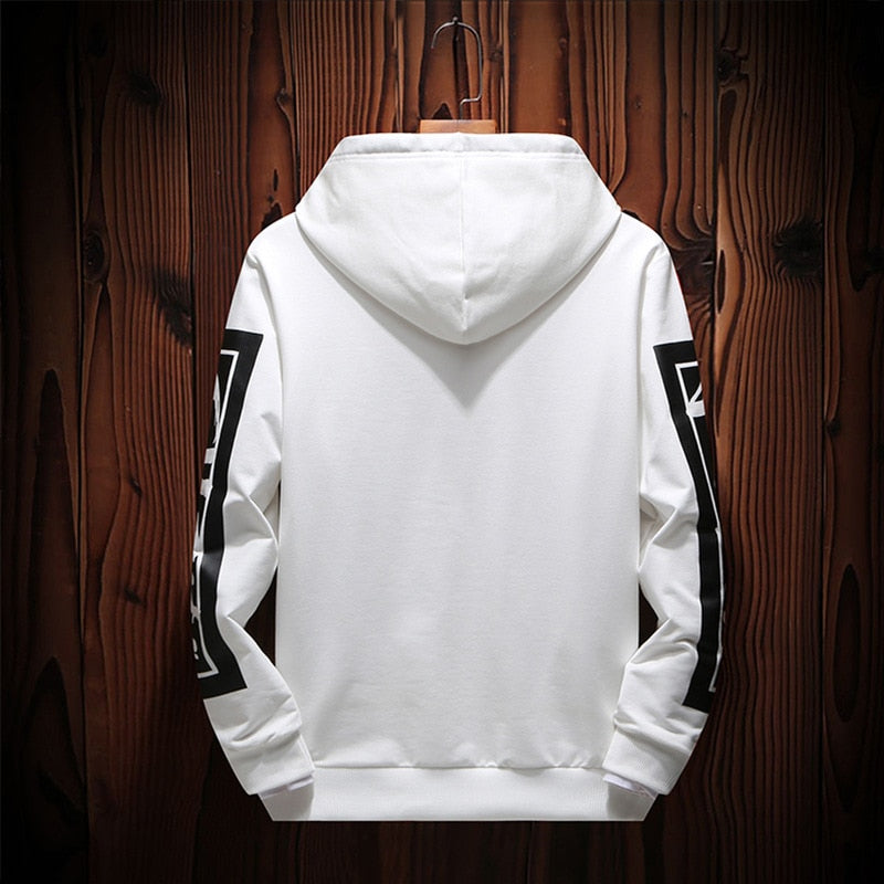 Men Hoodies Hip Hop Letter Print Skateboard Pullover