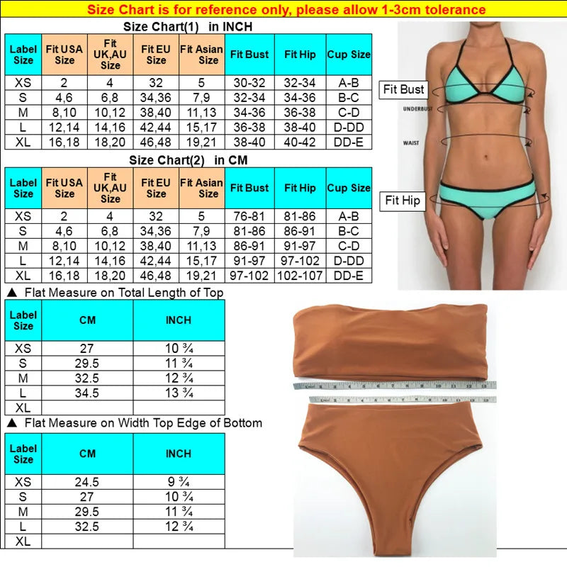 Bikini Set  Summer Swimwear Biquini Sexy Beach Women's Swimsuit Bathing