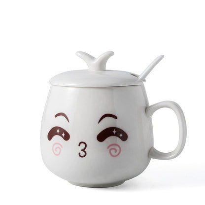 Mugs Cute Cartoon Face Expression Water Container Coffee Mugs cute cup