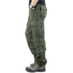 Herren-Cargohose, Khaki, Militär, Herrenhose, lässig, Baumwolle, taktisch