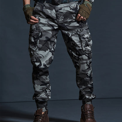 Cargo Pants Men Military Tactical Multi-Pocket Fashions Black Army