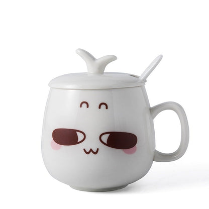 Mugs Cute Cartoon Face Expression Water Container Coffee Mugs cute cup