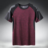 Schnell trocknendes Sport-T-Shirt für Herren, kurze Ärmel, Sommer, lässig, Baumwolle, Plus