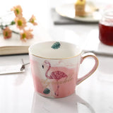 Flamingo Gold Marble Ceramic Mug Perfect Valentine Gift