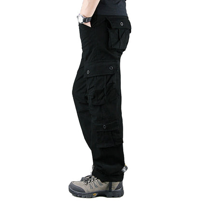 Mens Cargo Pants Khaki Military Men Trousers Casual Cotton Tactical