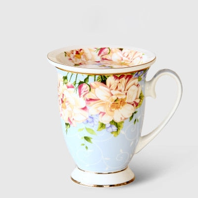 Elegante Kaffeetasse aus elfenbeinfarbenem Porzellan, Luxus-Keramikbecher