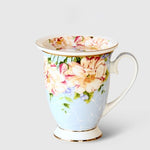 Ivory Porcelain Elegant Coffee Cup Ceramic Mugs Luxury