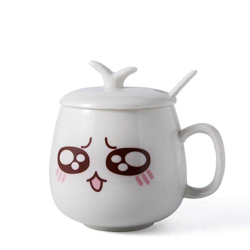 Mugs Cute Cartoon Face Expression Water Container Coffee Mugs cute cup