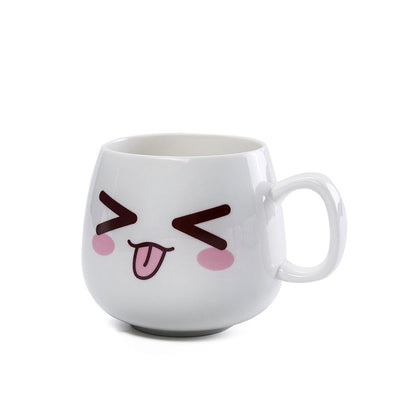 Mugs Cute Cartoon Face Expression Water Container Coffee Mugs cute cup