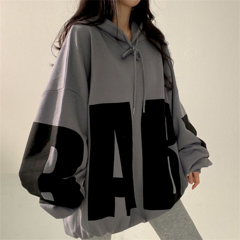 Women Hoodies Street Sports Loose Large Size Casual