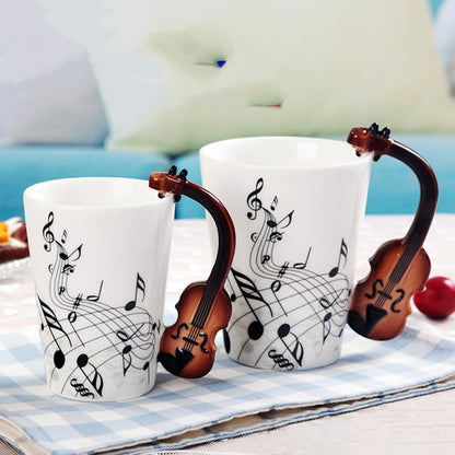 Mug Creative Guitar Violin Style Ceramic