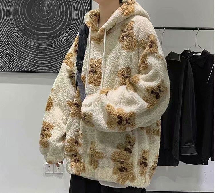 Hoodie Plush sweet Pullovers Woman Vintage korean Style