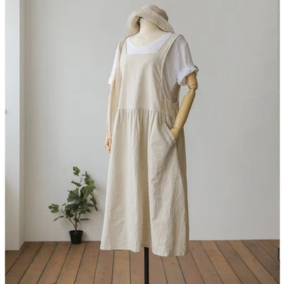 Plus Size Cotton Linen Summer Dress