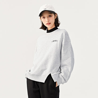 Women Sweatshirts Embroidery Loose Simple Pullover