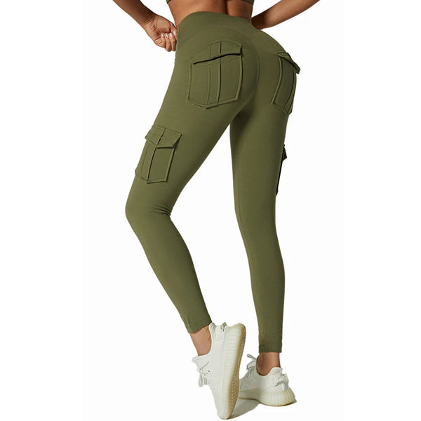 Tummy Control 4-Pocket Leggings for Women Booty Lift Yoga Tights