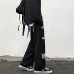 Hip Hop Goth Streetwear Weite Bein Graffiti Herrenhose