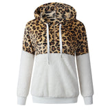 Frauen Hoodies Leopard Reißverschluss Tops Langarm