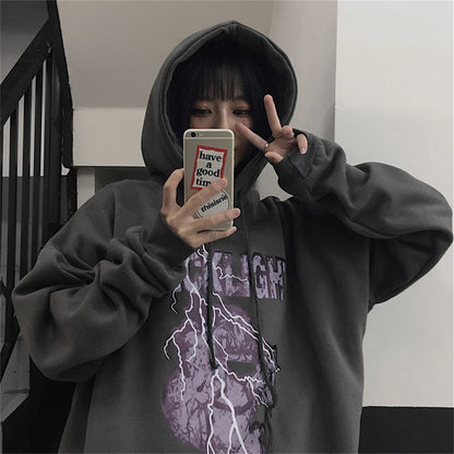 Hoodie Sweatshirt Oversize Women Funny Punk Hoodies