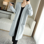 cardigans for Autumn and Winter Casual Long Knitted Cardigan women sweater coat V-Neck Cardigans - xinnzy