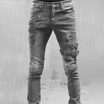 Motorrad Street Wear Skinny Casual Denim Hose Jeans Gerade Hose