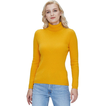 Merino Wool Turtleneck Women Sweater Autumn Winter Warm Soft Pullover Femme Cashmere - xinnzy